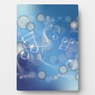Fantasy Glass Music Notes Plaque