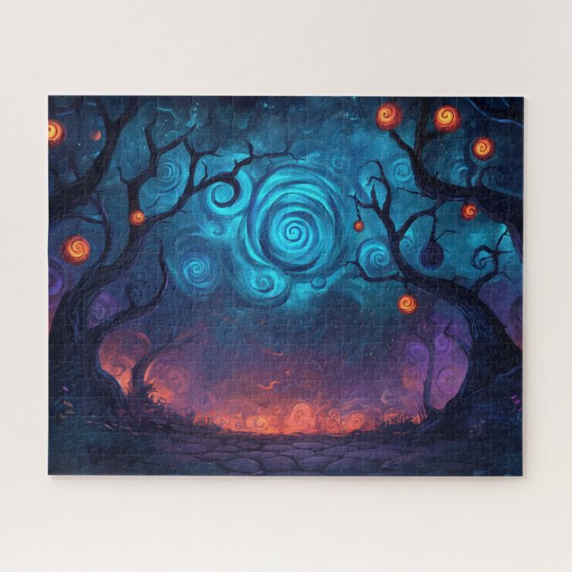 Fantasy Glowing Noon Over Enchanted Path Jigsaw Puzzle (Horizontal)