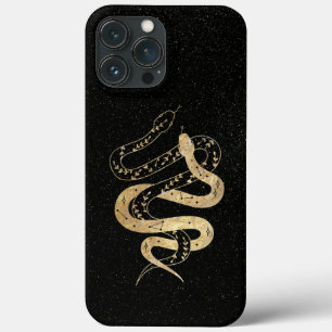 Fantasy Gold and Black Mystical Snakes  iPhone 13 Pro Max Case