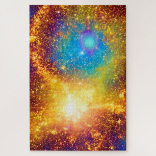 Fantasy Golden Star Explosion Jigsaw Puzzle