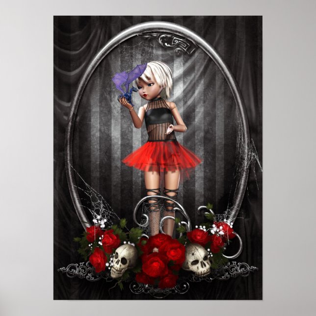 fantasy goth doll girl poster (Front)