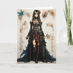 Fantasy Gothic Girl Greeting Card