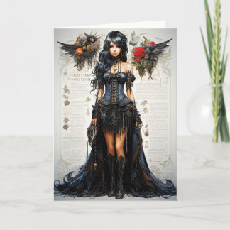 Fantasy Gothic Girl Greeting Card