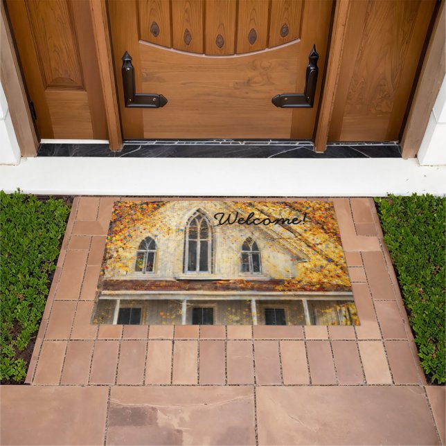 Fantasy Gothic-Revival Carpenter House  Doormat (Outdoor)