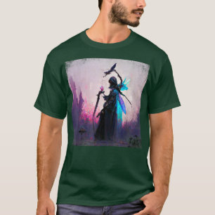 Fantasy Gothic Witch Angler Faery Mage Woods Fairy T-Shirt