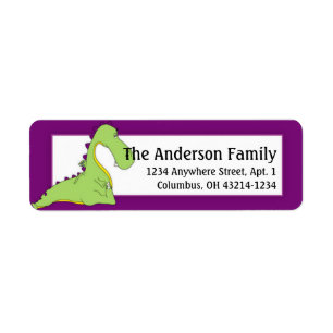 Fantasy Green Dragon Return Address Labels d1