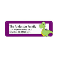 Fantasy Green Dragon Return Address Labels d2