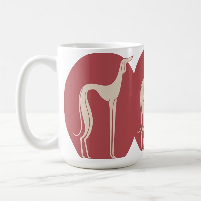 Fantasy Greyhound 1928 for Dog Lovers Coffee Mug (Left)