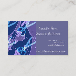 Fantasy Hair Cutting Scissors Purple Appointment Card