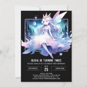 Fantasy Happy Fairy Birthday Invitation