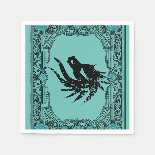 Fantasy Heraldry Frame  on   Napkin (Front)