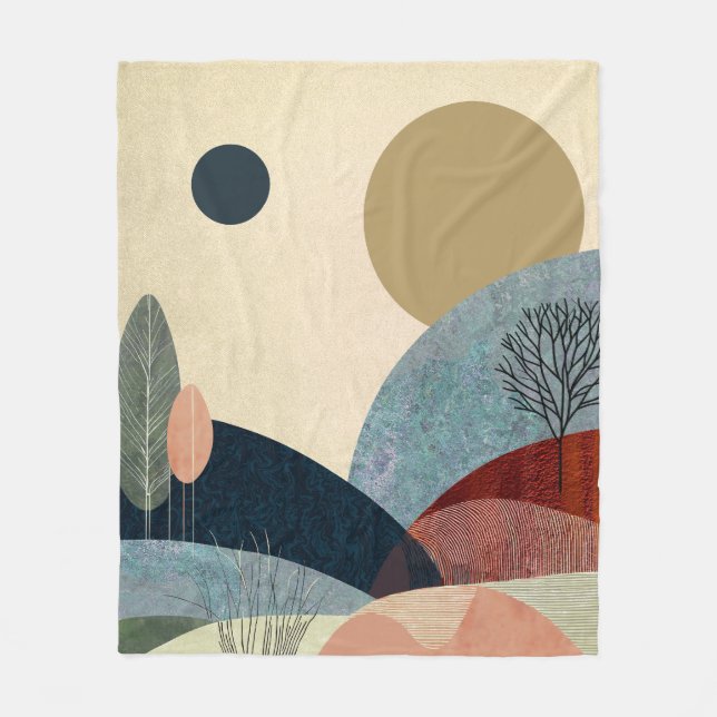 Fantasy Hills Landscape Fleece Blanket (Front)