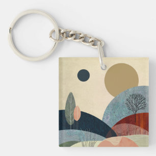 Fantasy Hills Landscape Key Ring