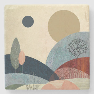 Fantasy Hills Landscape Stone Coaster