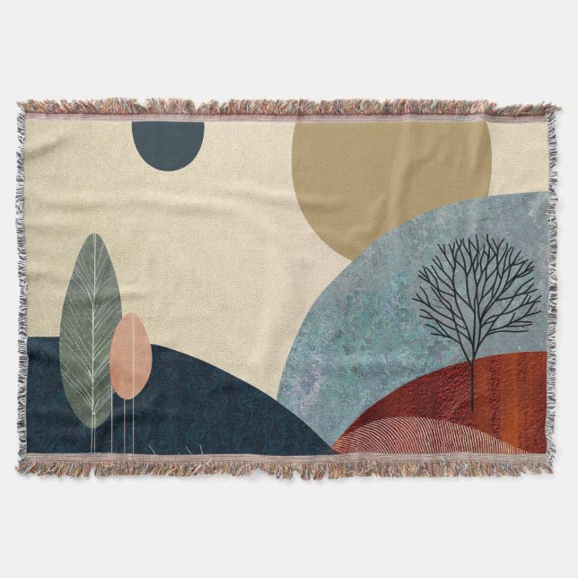 Fantasy Hills Landscape Throw Blanket (Front)