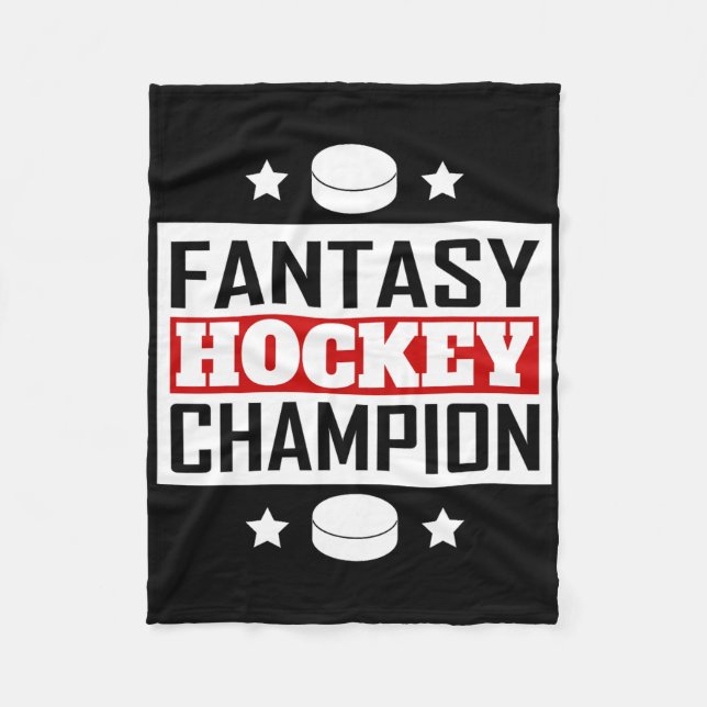 Fantasy Hockey Champion Retro Style  Fleece Blanket (Front)