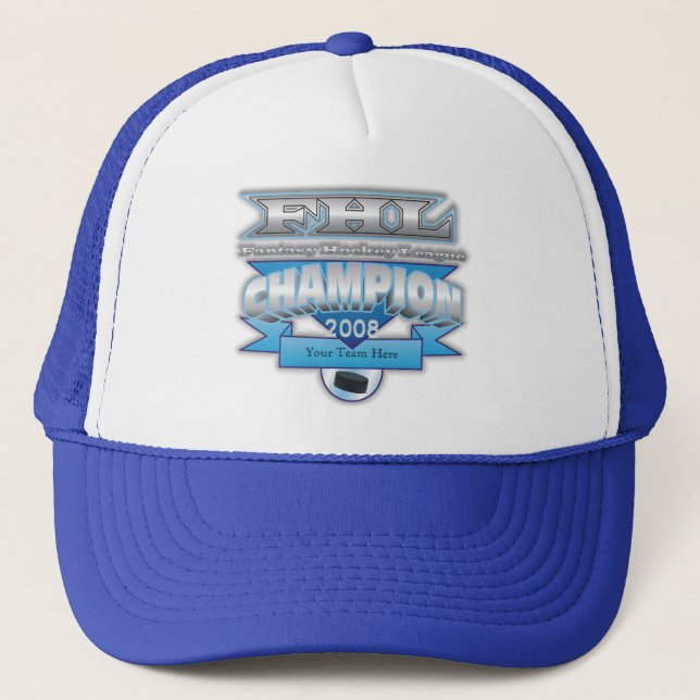Fantasy Hockey League Champ Trucker Hat (Front)