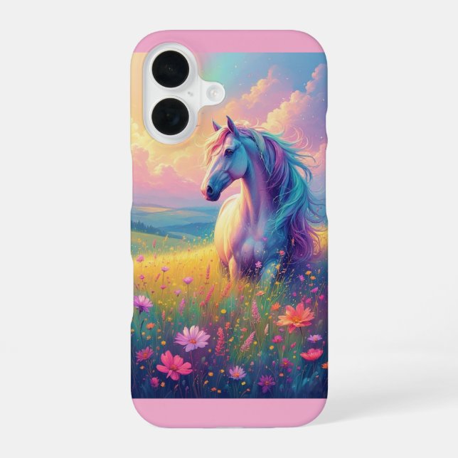 Fantasy Horse iPhone 16 Case (Back)