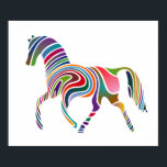 Fantasy Horse Poster<br><div class="desc">All the colours of the rainbow in this horse with multicolored swirled stripes.</div>