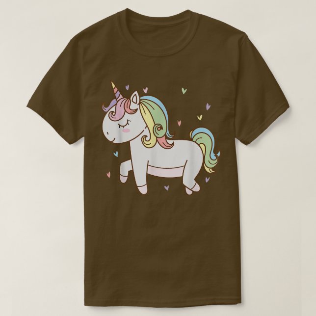 fantasy Horse Unicorn running dreamily  T-Shirt (Design Front)