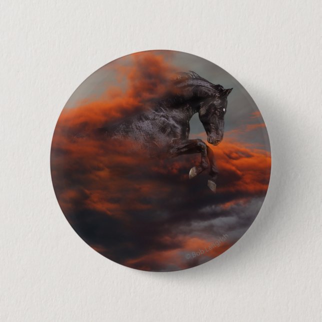 Fantasy Horses: Clouds 6 Cm Round Badge (Front)