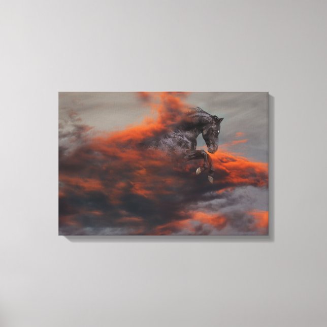 Fantasy Horses: Clouds Canvas Print (Front)