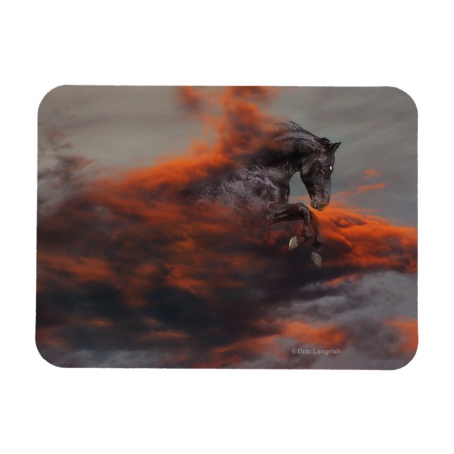 Fantasy Horses: Clouds Magnet (Horizontal)