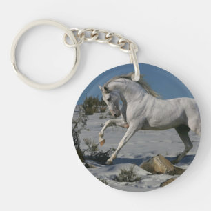 Fantasy Horses: Snow King Key Ring