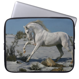 Fantasy Horses: Snow King Laptop Sleeve