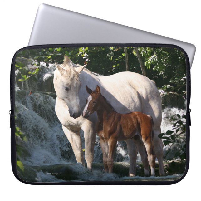 Fantasy Horses: Waterfall Laptop Sleeve (Front)