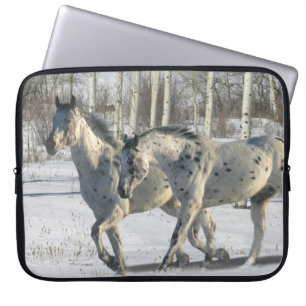 Fantasy Horses: Winter Wonderland Laptop Sleeve