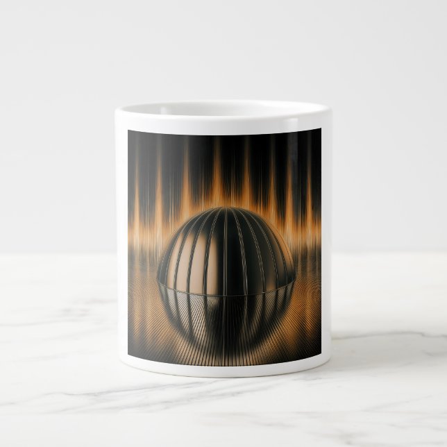 Fantasy Image Bronze Halfdome On Reflected Surface Large Coffee Mug (Front)
