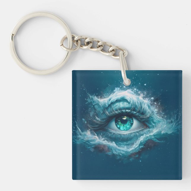 Fantasy Image - Old Blue Eyes Key Ring (Front)