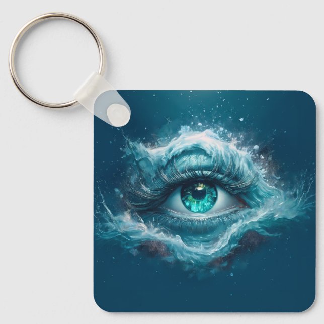 Fantasy Image - Old Blue Eyes Key Ring (Front)