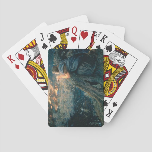 Fantasy in Twilight (by Edward Robert Hughes) Playing Cards (Back)