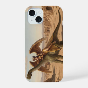 Fantasy Inanna with dinosaur iPhone 15 Case