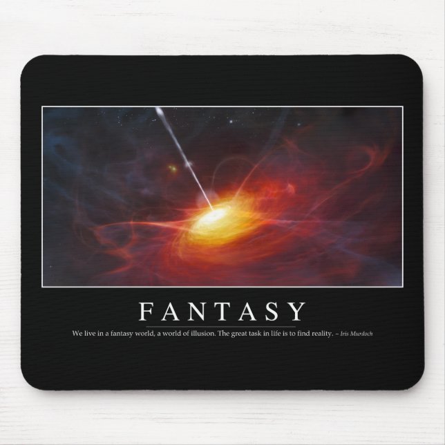 Fantasy: Inspirational Quote Mouse Pad (Front)