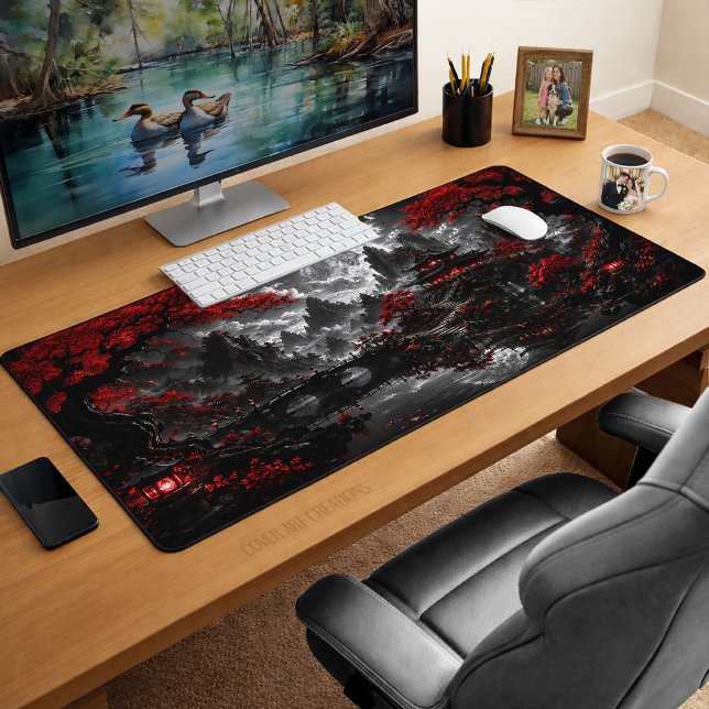 Fantasy Japanese Garden Moon  Desk Mat (Creator Uploaded)