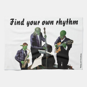 Fantasy Jazz Musicians Music Art Kitchen Towel