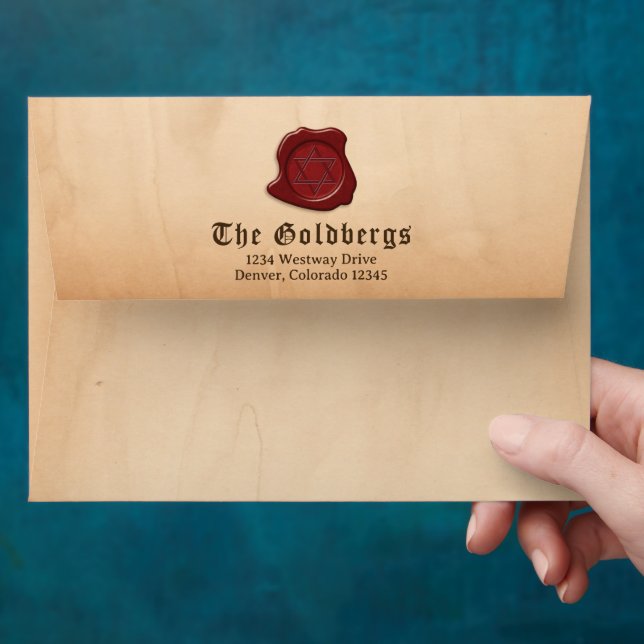 Fantasy Knight Mediaeval Times Wax Seal Bar Mitzva Envelope (Hand)