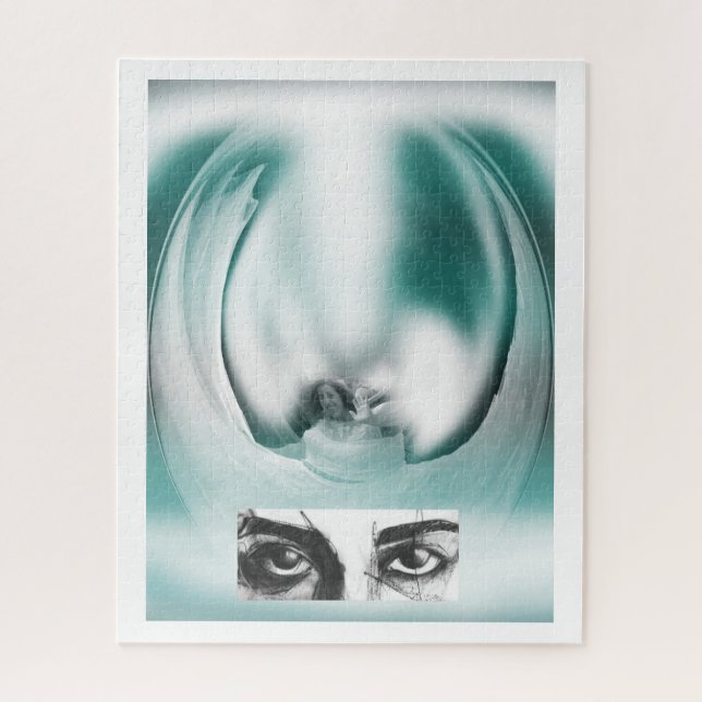 Fantasy lady and eyes art jigsaw puzzle (Vertical)