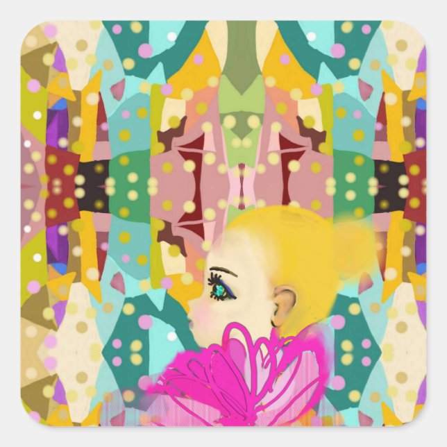Fantasy-land Square Sticker (Front)