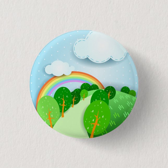 Fantasy landscape, button (Front)