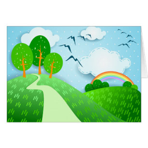 Fantasy landscape, card