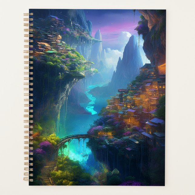 Fantasy Landscape Colourful Surreal  Planner (Front)