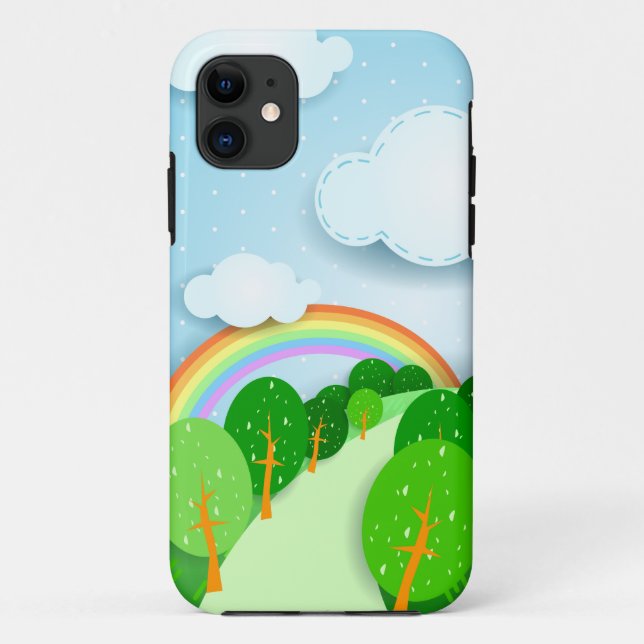 Fantasy landscape, iPhone case (Back)