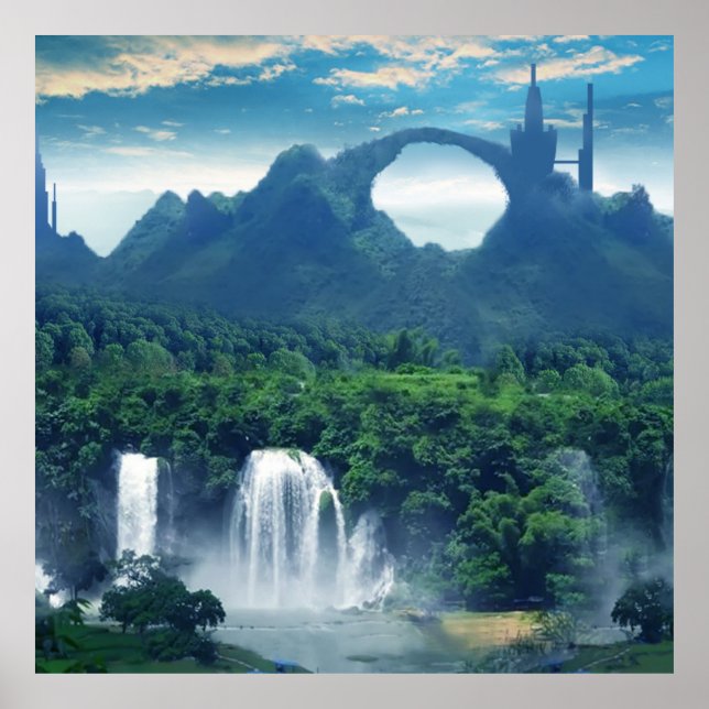 Fantasy Landscape Poster (Front)
