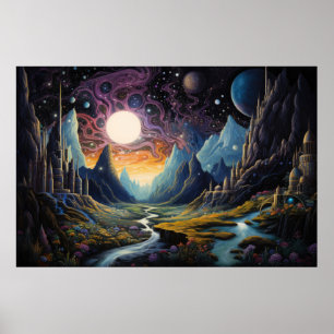 Fantasy landscape poster