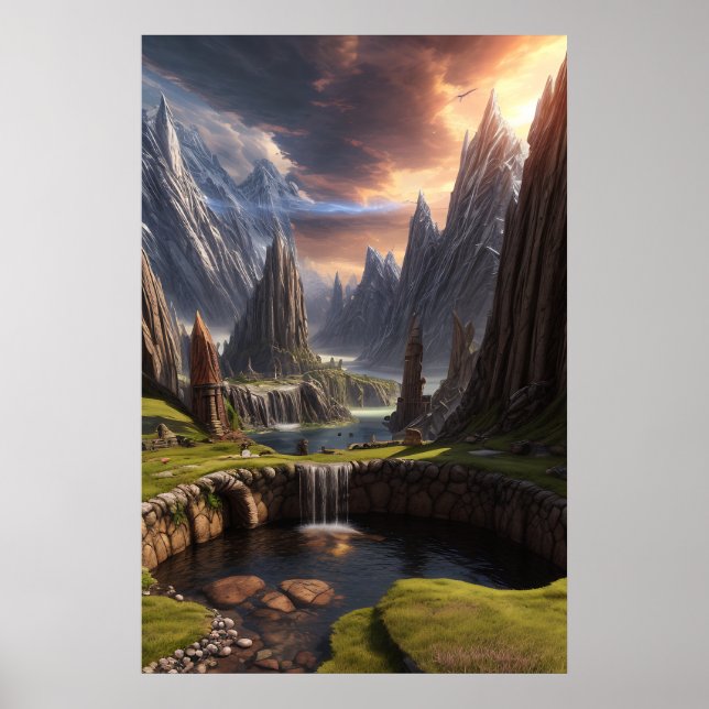Fantasy Landscape Poster (Front)