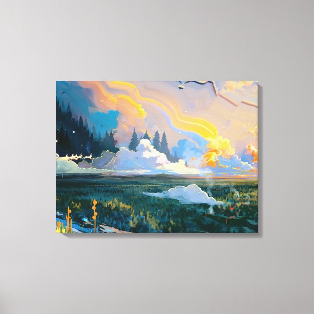 Fantasy Landscape Premium Wrapped Canvas (Gloss) (Front)